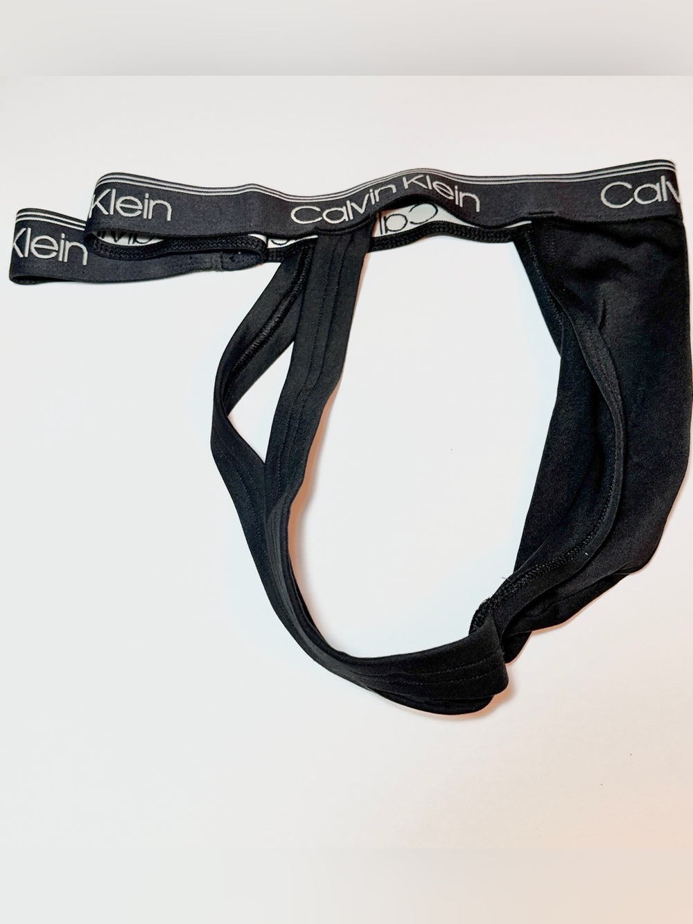 CALVIN KLEIN Men's Microfiber Stretch Jockstrap, Black, XL/TG/EE/GG, NWOT - Picture 6 of 9